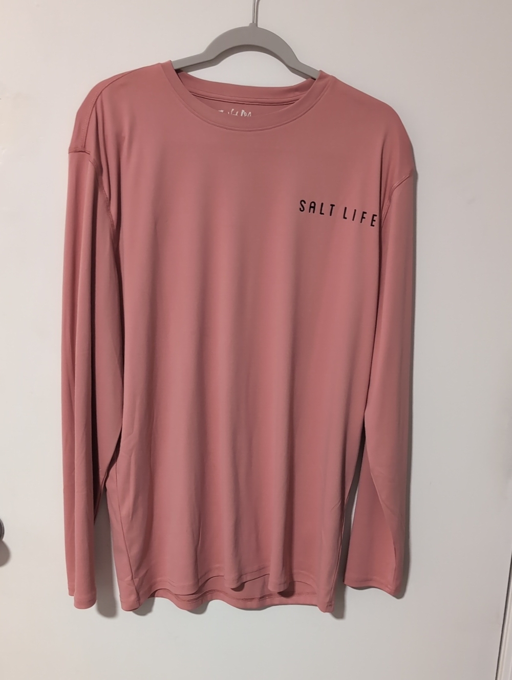 Salt Life Men's Long Sleeve Performance Shirt - Dusty Pink